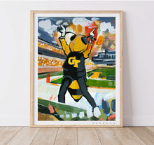 Load image into Gallery viewer, Georgia Tech Yellow Jackets &quot;Buzz in the Endzone&quot; | Archival-Quality Art Print
