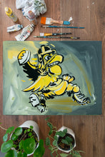 Load image into Gallery viewer, Iowa Hawkeyes &quot;Vintage Herky the Hawk&quot; Original Painting | Framed 12x16 Fredrix Canvas Panel
