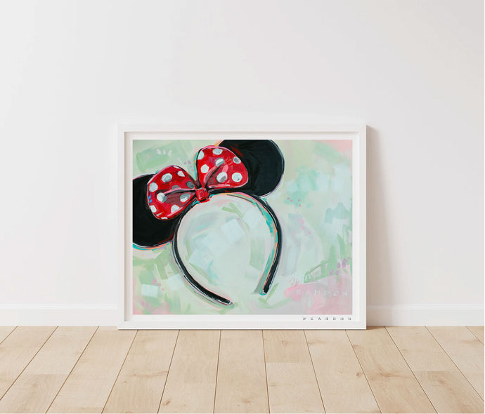 Minnie Mouse Ears | Archival-Grade Art Print mickey mouse ears walt disney world disneyland