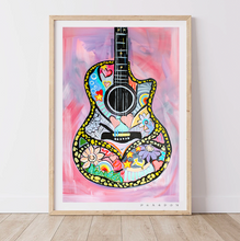 Load image into Gallery viewer, Taylor Swift Eras Tour &quot;Nashville Butterfly Mural Guitar” | Swifties Merch Archival-Quality Print

