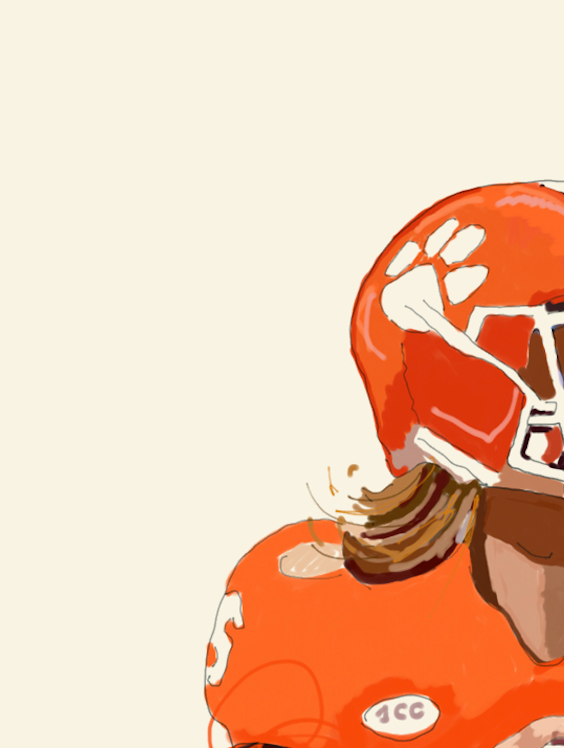 Clemson Tigers "Trevor Lawrence Drawing" | Archival-Quality Wall Art Print