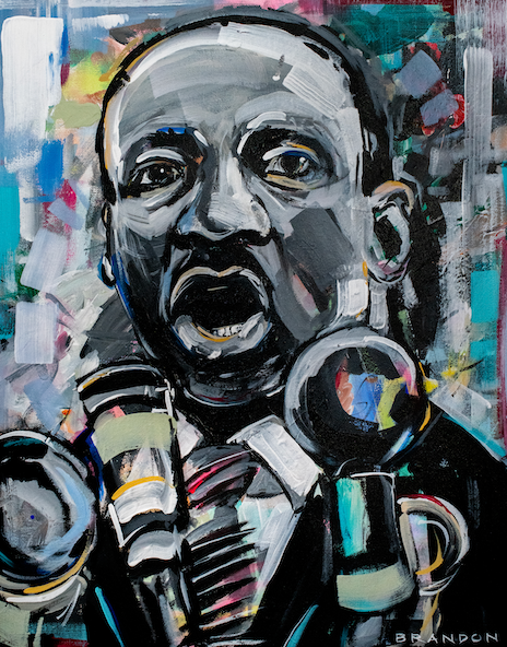Martin Luther King Jr "City Too Busy to Hate" by Brandon Thomas | 16x20 Painting on Gallery Canvas