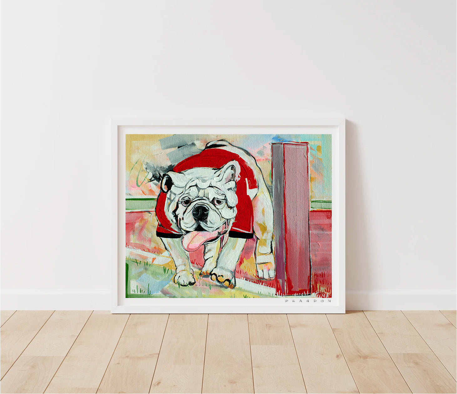 Georgia Bulldogs "Uga on the Goal Line" by Brandon Thomas | Officially Licensed Archival-Quality University of Georgia Art Print