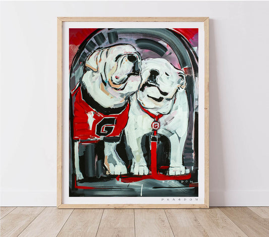 Georgia Bulldogs "Uga in the House" by Brandon Thomas | Officially Licensed Archival-Quality University of Georgia Art Print