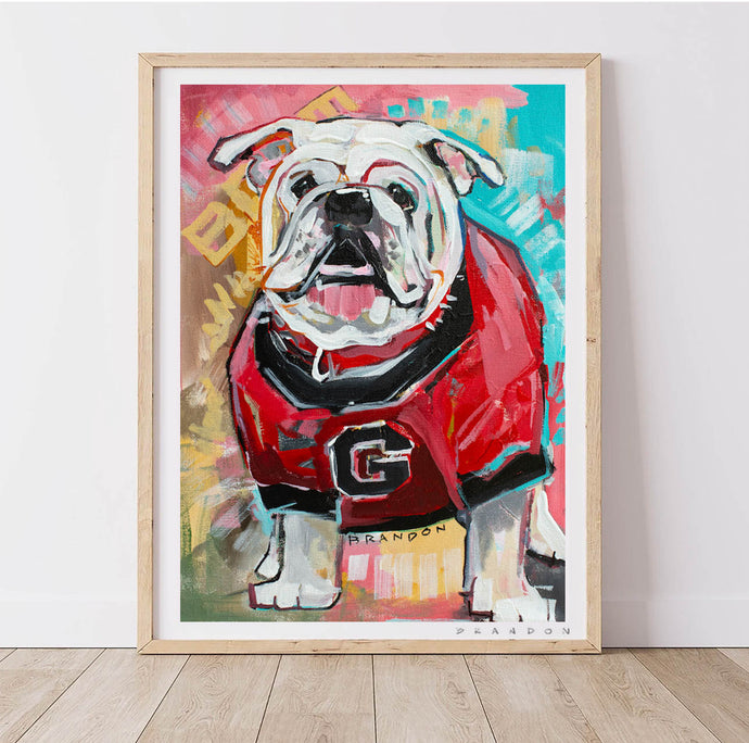 Here Comes the Boom - UGA Georgia Bulldogs art print officially licensed