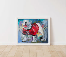 Load image into Gallery viewer, georgia bulldogs uga wall art print officially licensed que brandon thomas brandon art co
