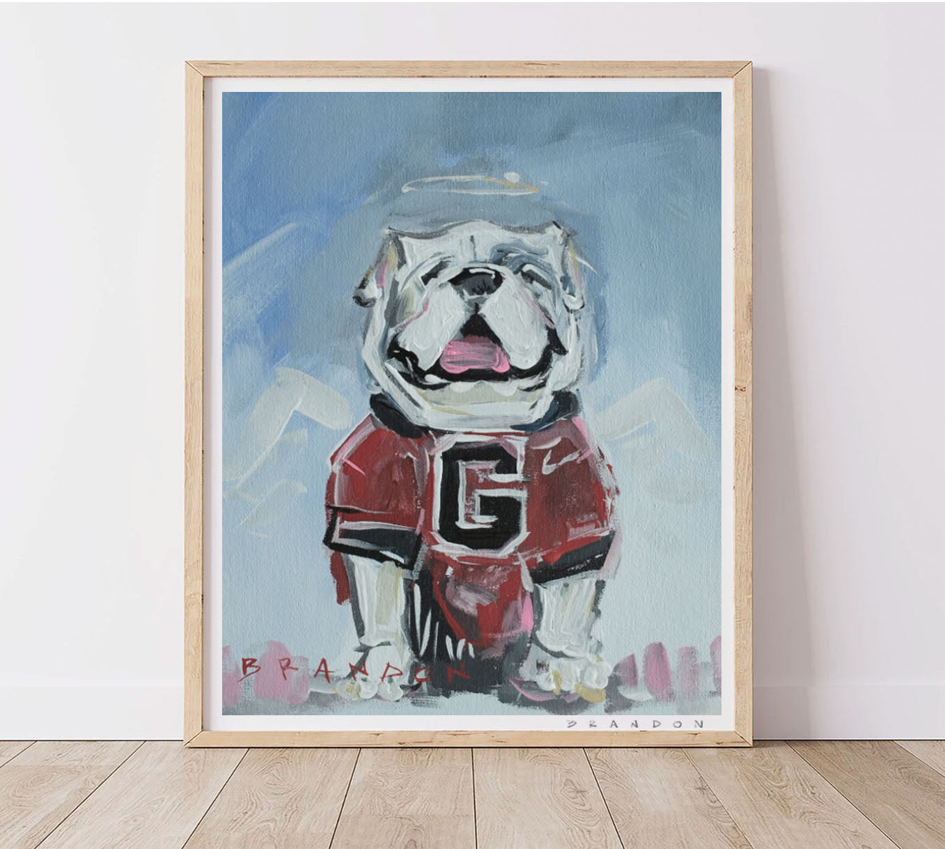 Georgia Bulldogs "Angel Uga" | Officially Licensed Archival-Quality University of Georgia Art Print