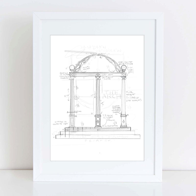 University of Georgia Arch Architectural-Style Concept Print