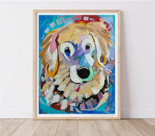 Load image into Gallery viewer, Golden Retriever Teal Burst | Archival-Quality Print
