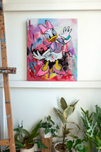 Load image into Gallery viewer, Disney&#39;s &quot;Daisy Duck&quot; Original Painting on 16x20 Fredrix Canvas Panel

