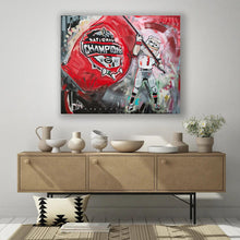 Load image into Gallery viewer, Georgia Bulldogs &quot;Hairy with the Flag&quot; | 30x36 Original Painting onGallery Wrapped Canvas
