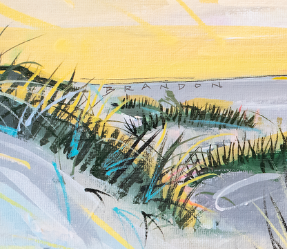 Grassy Dunes | Original Painting on 16x20 Fredrix Canvas Panel