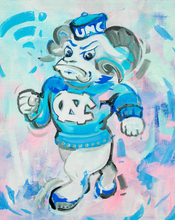 Load image into Gallery viewer, North Carolina UNC Tarheels &quot;Throwback Rameses&quot; | Original Painting on 16x20 Fredrix Canvas Panel
