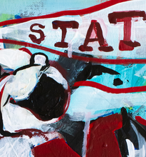 Load image into Gallery viewer, Mississippi State University Bulldogs &quot;Vintage Bully&quot; | Original Painting on 12x16 Fredrix Canvas Panel
