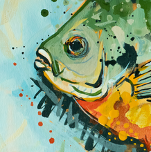Load image into Gallery viewer, Trophy Bluegill Original Painting by Brandon Thomas | FRAMED 16x20 Fredrix Canvas Panel
