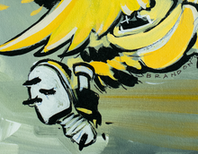 Load image into Gallery viewer, Iowa Hawkeyes &quot;Vintage Herky the Hawk&quot; | Original Painting on 12x16 Fredrix Canvas Panel
