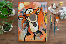 Load image into Gallery viewer, Disney&#39;s Winnie the Pooh &quot;Tigger&quot; Framed Painting | Original Acrylic Painting on 12x16 Premium Canvas Panel
