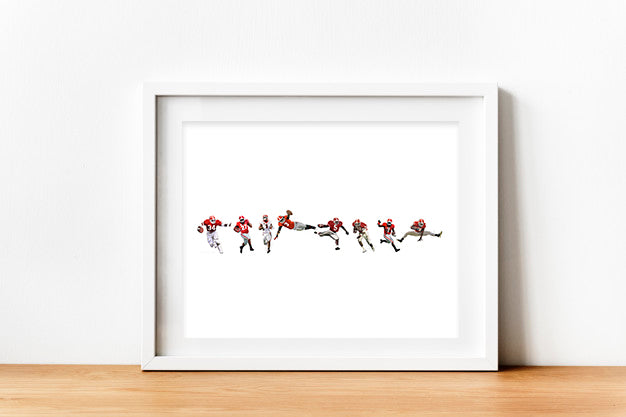 The Great Running Backs of Georgia 8 in Row Illustration Print