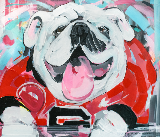 Georgia Bulldogs "Uga in the Dawg House" | Original Painting on 16x20 Canvas Panel