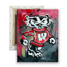 Load image into Gallery viewer, Wisconsin Bucky Badger | Original Painting on 8x10 Stapled Canvas
