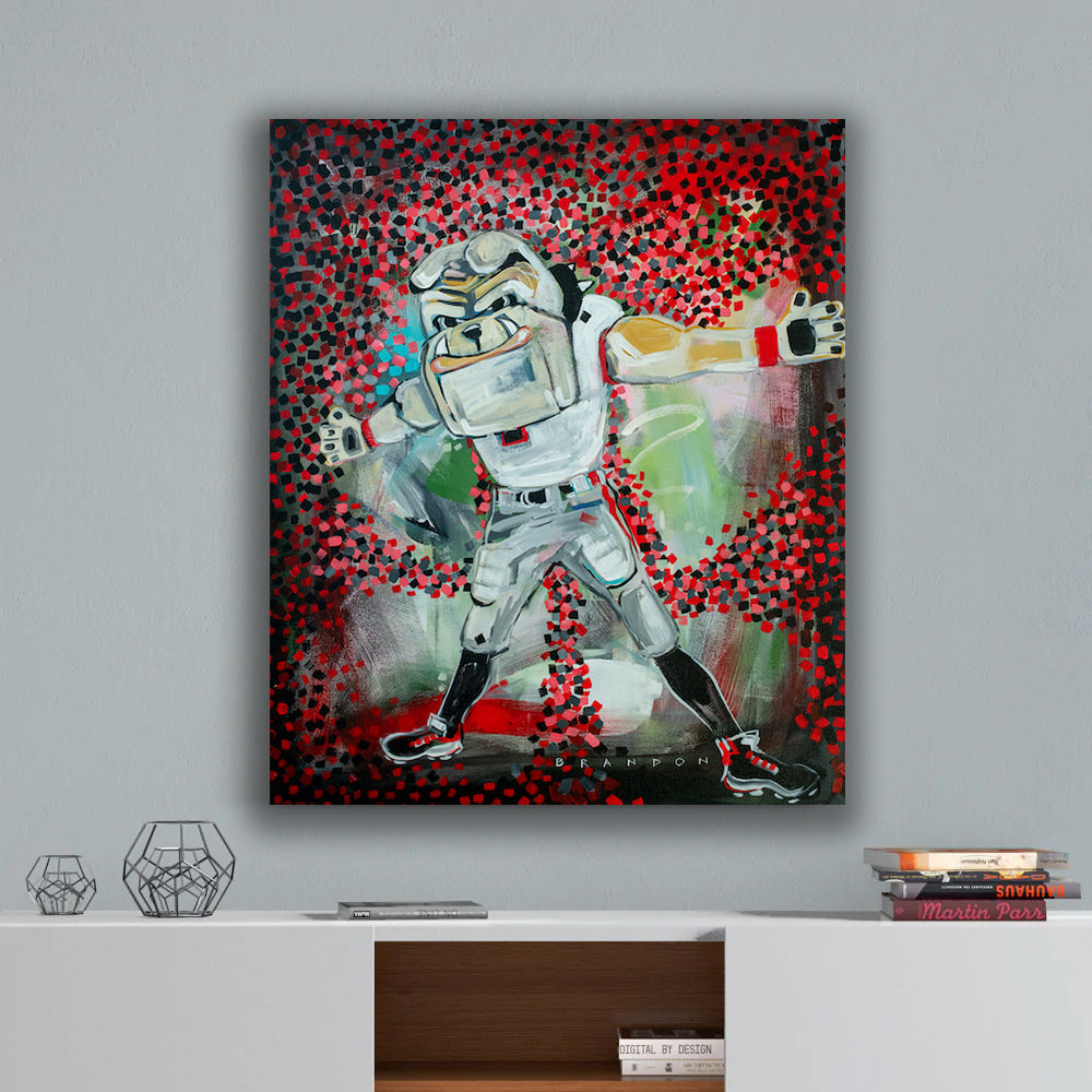 Georgia Bulldogs "Confetti Angels" | 30x36 Original Painting onGallery Wrapped Canvas