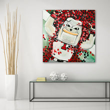 Load image into Gallery viewer, Georgia Bulldogs &quot;Hairy in Confetti&quot; | 30x30 Original Painting on Gallery Wrapped Canvas
