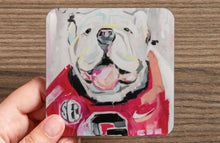Load image into Gallery viewer, UGA Grey Water-Resistant Glazed Coasters
