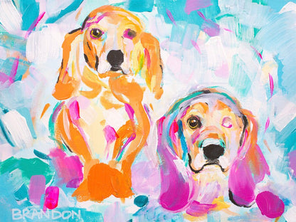 Basset Hound or Dachshund D010 | Archival-Quality Print