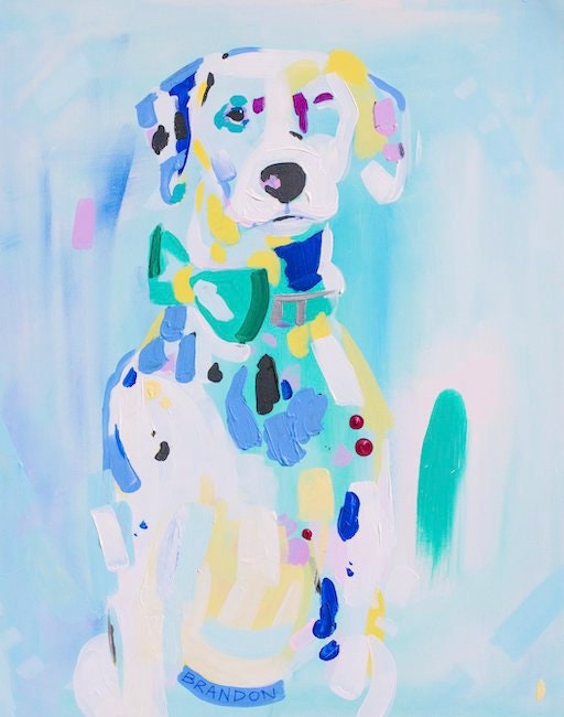 Dalmatian in Blue Painting Print