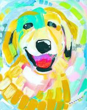 Load image into Gallery viewer, Happy Yellow Lab Painting Print

