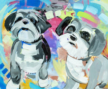 Load image into Gallery viewer, Shih Tzu Dogs Painting Print
