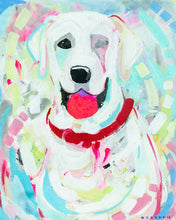Load image into Gallery viewer, White Lab Dog Painting Print
