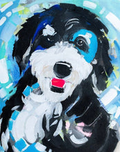 Load image into Gallery viewer, Sheepadoodle or Portugese Water Dog Painting Print - D124
