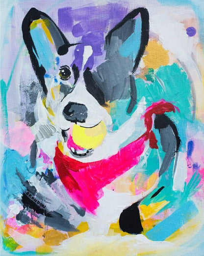 Corgi Painting Print - D026