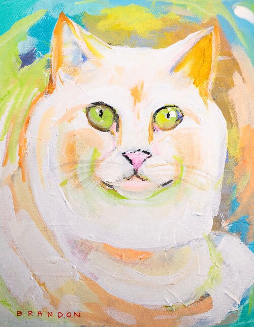 Ragamuffin Cat Painting Print