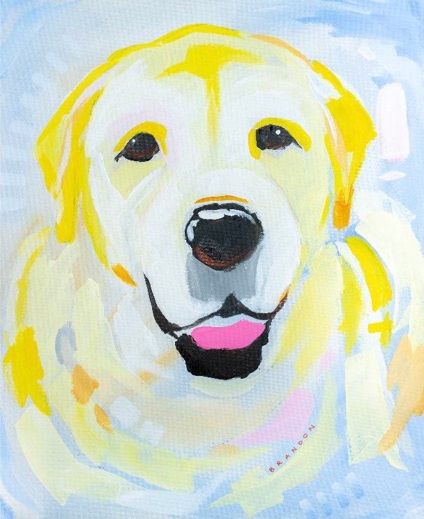 Yellow Lab Painting Print