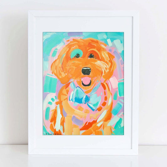 Doodle with a Bowtie Dog D142 | Archival-Quality Print