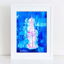 Load image into Gallery viewer, Coke Bottle &quot;Blue Waves&quot; Coca-Cola Painting Print - K006
