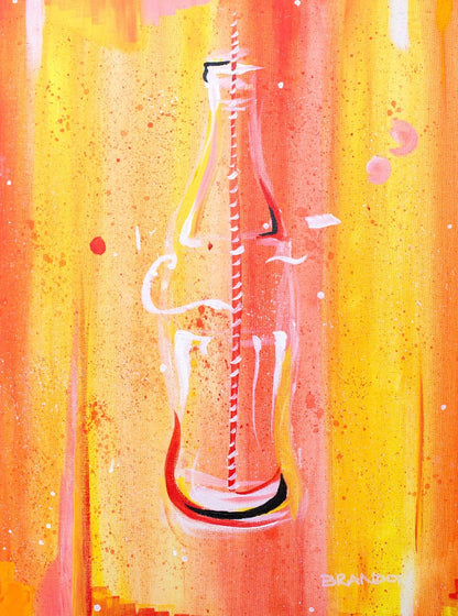 Coke Bottle "Sunset" Painting Print - K005