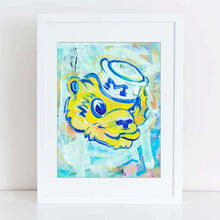 Load image into Gallery viewer, Michigan Wolverines Vintage Biff Mascot Print

