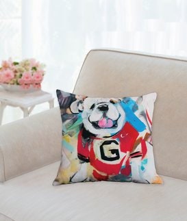 University of Georgia Little Uga 14x14 Pillow