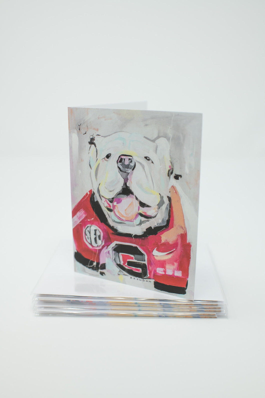 Georgia Bulldogs Notecard 6-Pack - Grey Uga