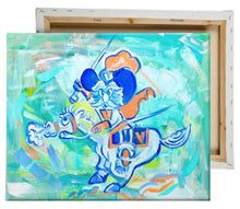 Load image into Gallery viewer, Virginia Cavaliers &quot;Throwback Cavalier&quot; by Brandon Thomas  | Original  Painting on 16x20 Stapled Canvas
