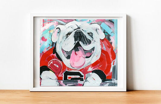 UGA University of Georgia Mascot Painting Print - C038