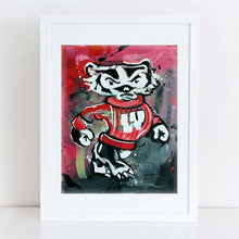 Load image into Gallery viewer, University of Wisconsin Badgers Bucky Painting Print

