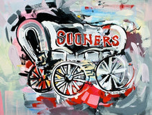 Load image into Gallery viewer, Oklahoma Sooners Boomer Schooner Wagon Painting Print
