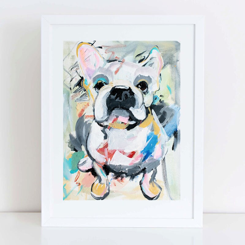 Frenchie French Bulldog Painting Print - D187