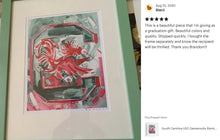 Load image into Gallery viewer, Georgia Bulldogs &quot;Swirling Red Arch&quot; | Officially Licensed Archival-Quality University of Georgia Art Print
