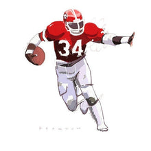 Load image into Gallery viewer, The Great Running Backs of the University of Georgia Original Drawing Print
