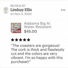 Load image into Gallery viewer, Mississippi State University Bulldogs Vintage Bully Water-Resistant Glazed Coasters
